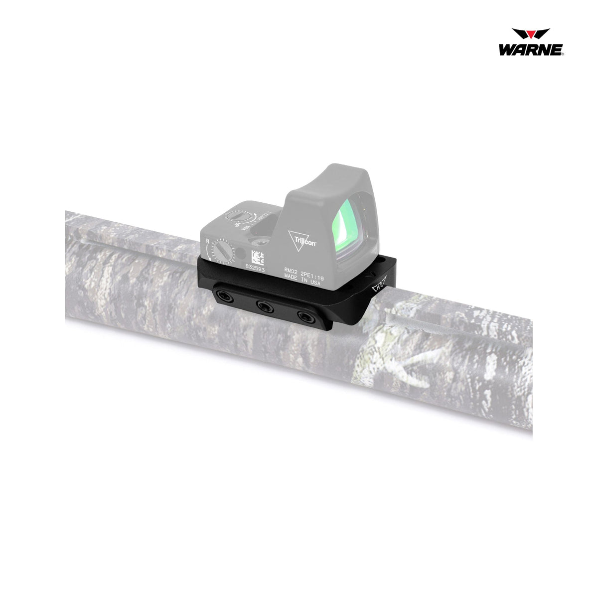 Warne shotgun rib red dot mount for reflex sights fitted to a ventilated shotgun rib