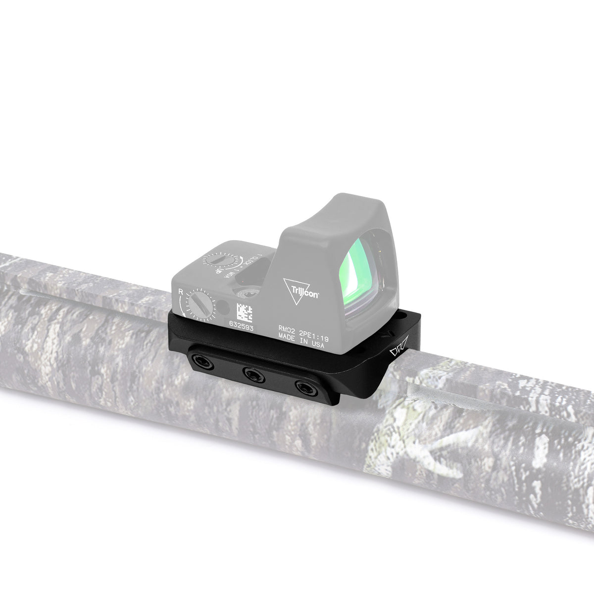 Warne 6108M shotgun rib red dot mount, manufacturer installation reference photograph