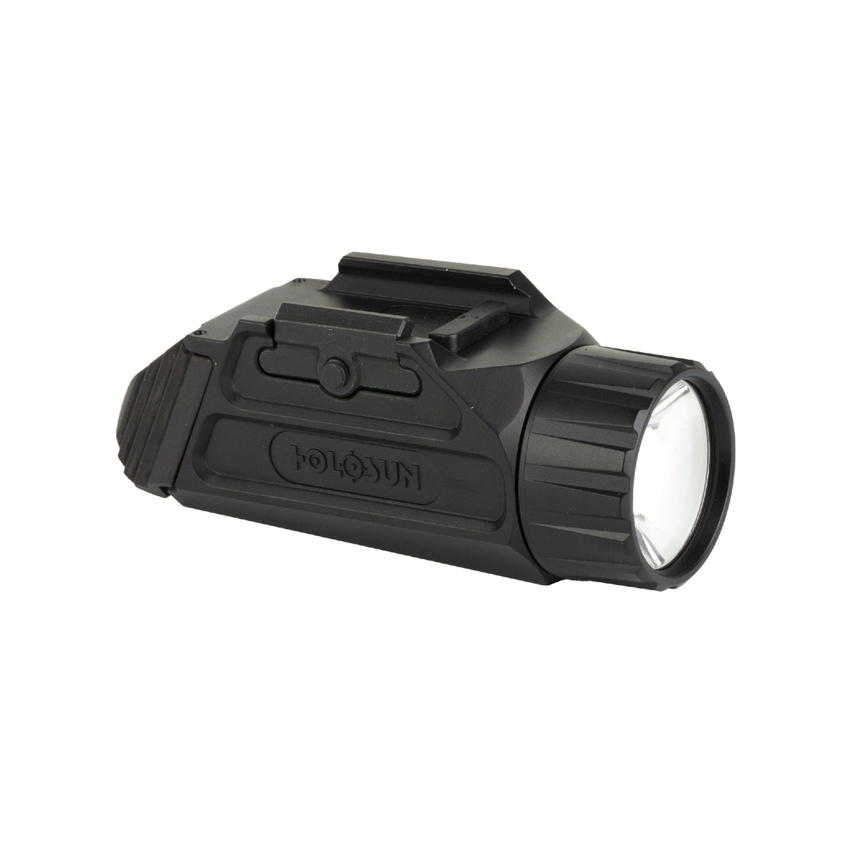 Holosun P.ID HC weapon light mounting to a pistol accessory rail with a locking clamp