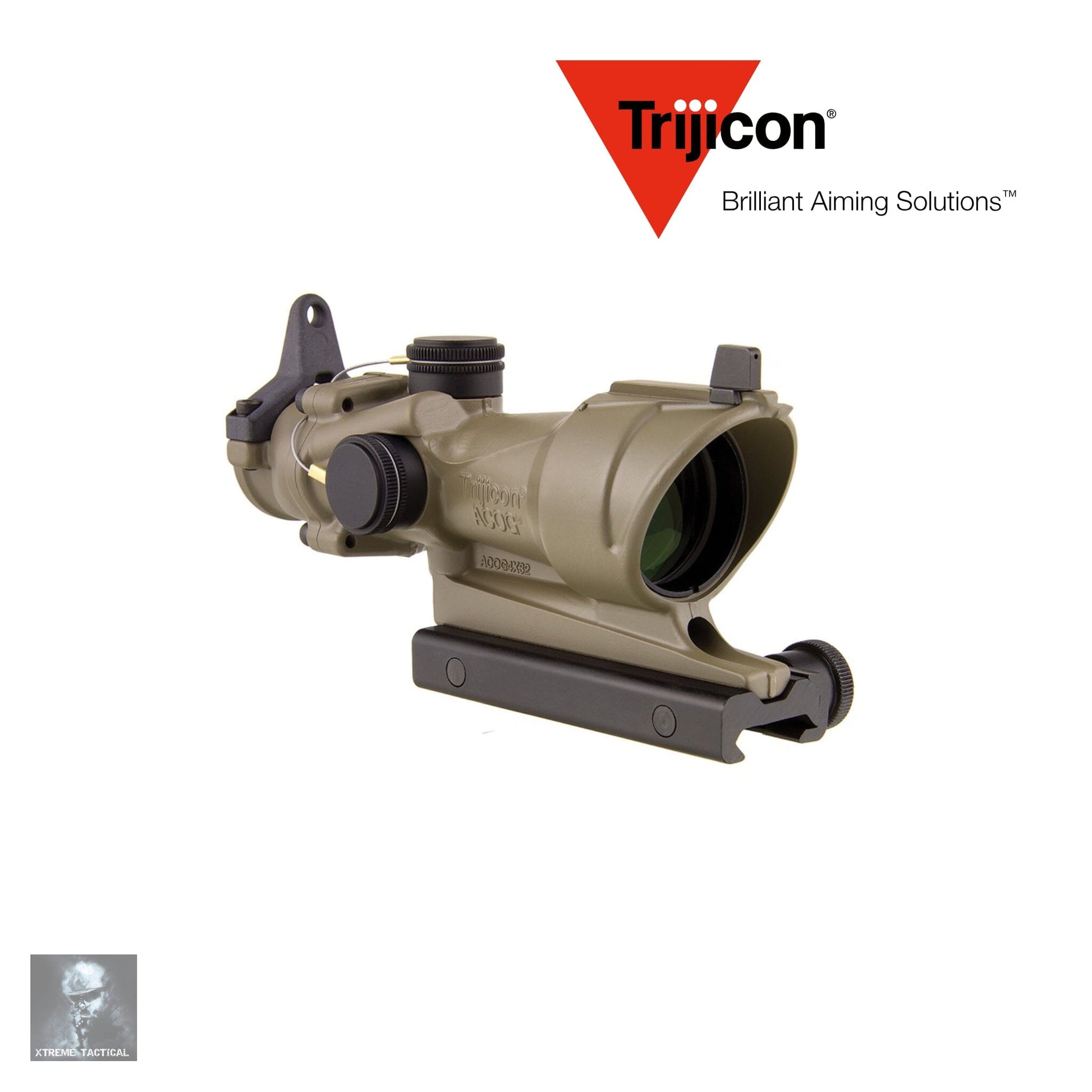 Trijicon ACOG 4x32 Tritium Rifle Scope .223/5.56 BDC Amber Crosshair Reticle - Xtreme Tactical